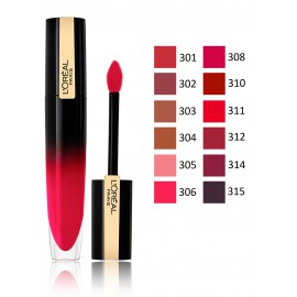 L'oreal Brilliant Signature High Shine Colour Lip Ink skysti lūpų dažai 6.4 ml.