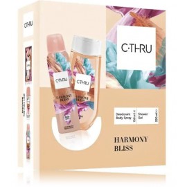 C-Thru Harmony Bliss rinkinys moterims (150 ml. purškiamas dezodorantas + 250 ml. dušo gelis)