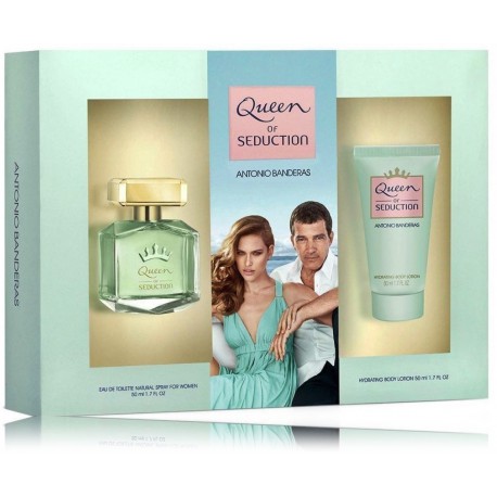 Antonio Banderas Queen of Seduction rinkinys moterims (50 ml. EDT + 50 ml. kūno losjonas)