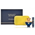 Versace pour Femme Dylan Blue rinkinys moterims (100 ml. EDP + 10 ml. EDP + kosmetinė)