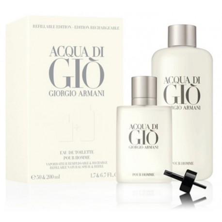 Giorgio Armani Acqua di Gio rinkinys vyrams (50 ml. EDT + 200 ml. kvepalų papildymas)