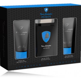 Lamborghini Acqua rinkinys vyrams ( EDT 125 ml.+ 100 ml. dušo gelis + 100 ml. balzamas po skutimosi)